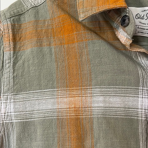 Casual Green and Orange Plaid Button Down Shirt - Picture 4 of 7